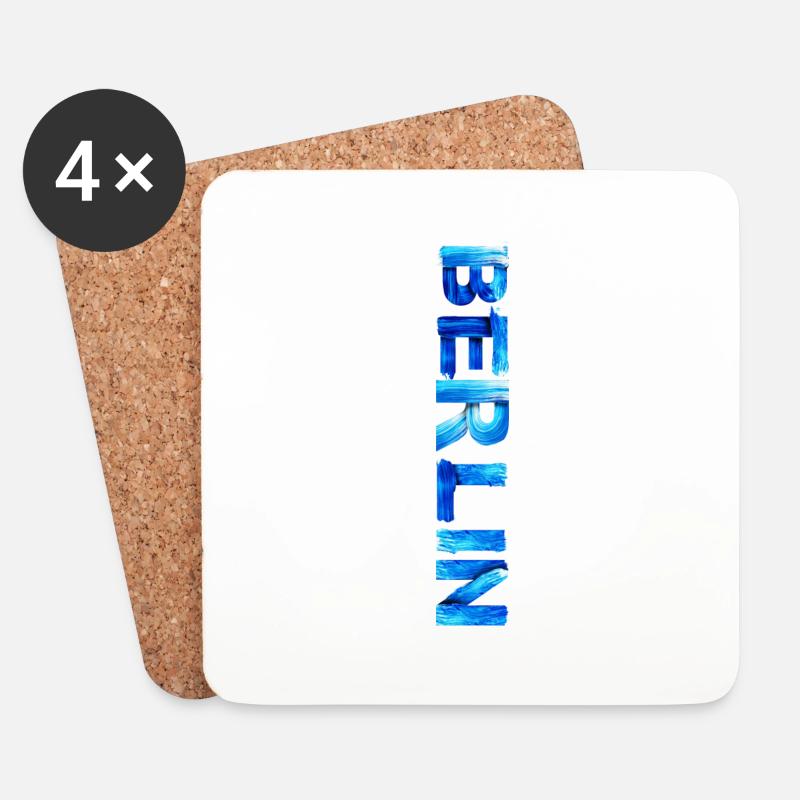 Berlin: Stadt der Vielfalt - Untersetzer (4er-Set) - Weiß