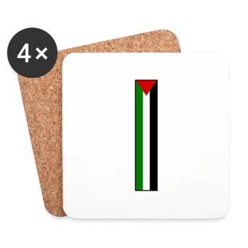 Free palestine - Coasters (set of 4) - white - Front