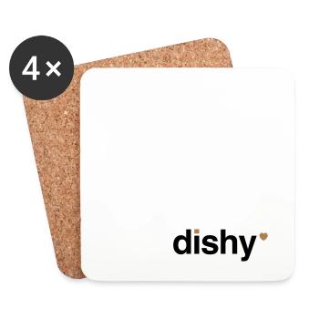 dishy! - Coasters (set of 4) - white - Front