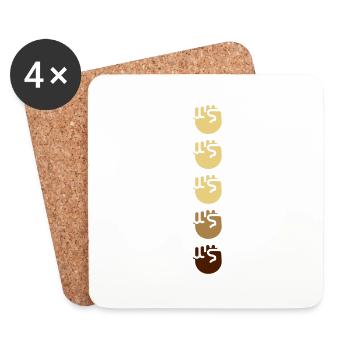 Black Lifes Matter ! ! Clean Edition - Dessous de verre (lot de 4) - blanc - Devant