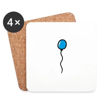 Balloon - Coasters (set of 4) - white - Front