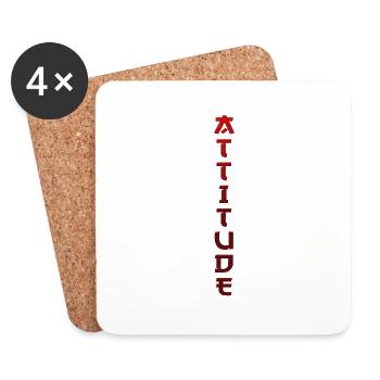 Tattoo element vector tattoo Body art attitude - Coasters (set of 4) - white - Front