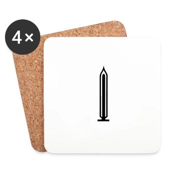Candle - Coasters (set of 4) - white - Front