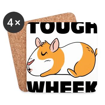 Though Week Guinea Pig Cavy Guinea Pig Owner Anima - Untersetzer (4er-Set) - Weiß - Vorne
