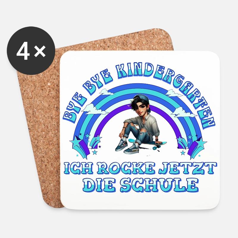 Einschulung - Untersetzer (4er-Set) - Weiß
