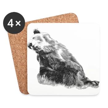 DAGGI view to the rear - Coasters (set of 4) - white - Front