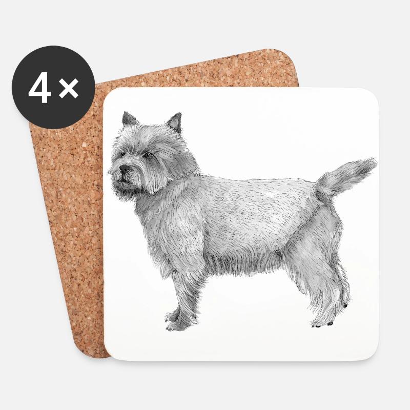 Cairn Terrier - Coasters (set of 4) - white