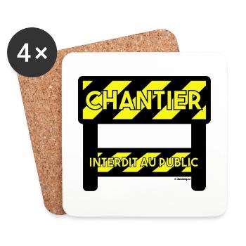 Work in progress - Coasters (set of 4) - white - Front