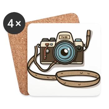 The Classic Photographer - Coasters (set of 4) - white - Front