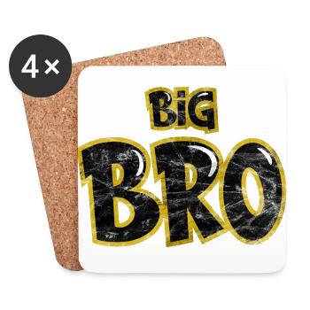 Big Bro older brother Matching siblings Family - Coasters (set of 4) - white - Front