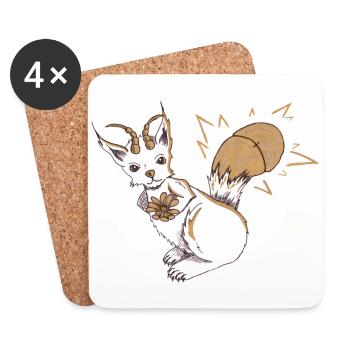 Ecuciole - Coasters (set of 4) - white - Front