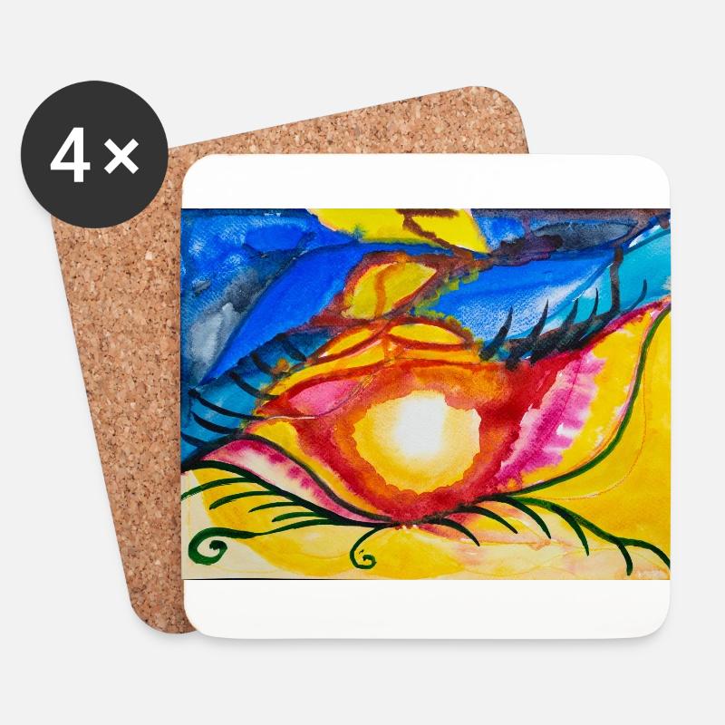 ©Das Auge - by Xenia Nitzberg - Untersetzer (4er-Set) - Weiß