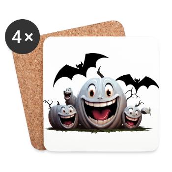 Der Batty Party Crasher - Untersetzer (4er-Set) - Weiß - Vorne