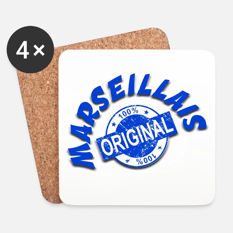 Marseillais - Untersetzer (4er-Set) - Weiß