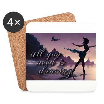 dance - Coasters (set of 4) - white - Front