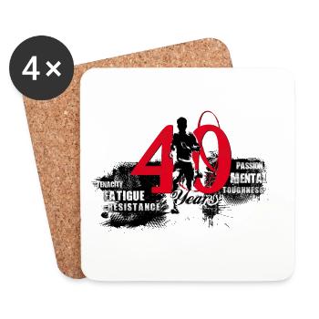 Runner - 40ème anniversaire - Dessous de verre (lot de 4) - blanc - Devant