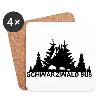 bub ,schwarzwald ,Jäger,wald,schwarzwald bub - Untersetzer (4er-Set) - Weiß - Vorne