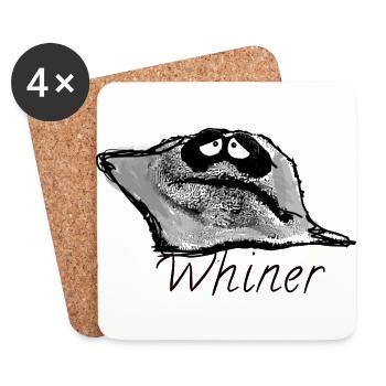 Whiner, Janmerlappen, Lappen, Wischtuch - Untersetzer (4er-Set) - Weiß - Vorne