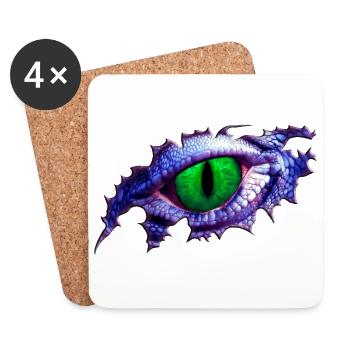 yeux de dragonAM - Dessous de verre (lot de 4) - blanc - Devant