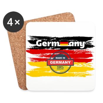 Deutschland - Untersetzer (4er-Set) - Weiß - Vorne