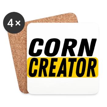Corn Creator Mais Bauer Bäuerin Landwirte - Untersetzer (4er-Set) - Weiß - Vorne