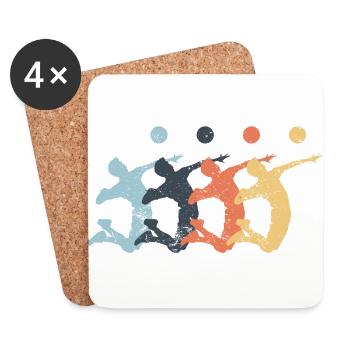 Volleyball (PopArtNo2-Edition) - Dessous de verre (lot de 4) - blanc - Devant