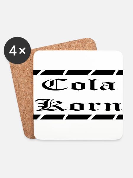 Cola Korn Vintage - Untersetzer (4er-Set) - Weiß