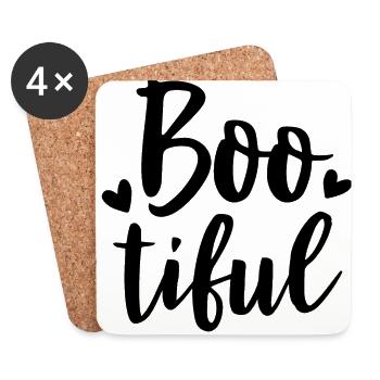 Boo ti ful gift Halloween monster witch ghosts - Coasters (set of 4) - white - Front