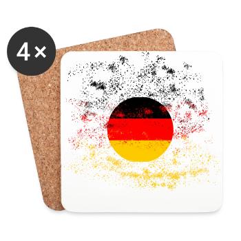 Germany World Cup Football - Coasters (set of 4) - white - Front