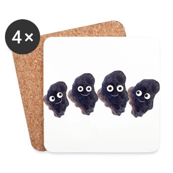 Famille d’astéroïdes,Famille,Espace, Espace - Dessous de verre (lot de 4) - blanc - Devant