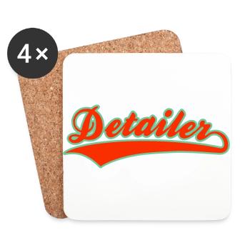 Dessinateur de voiture, Amateur de voitures, Détaillant de véhicules - Dessous de verre (lot de 4) - blanc - Devant