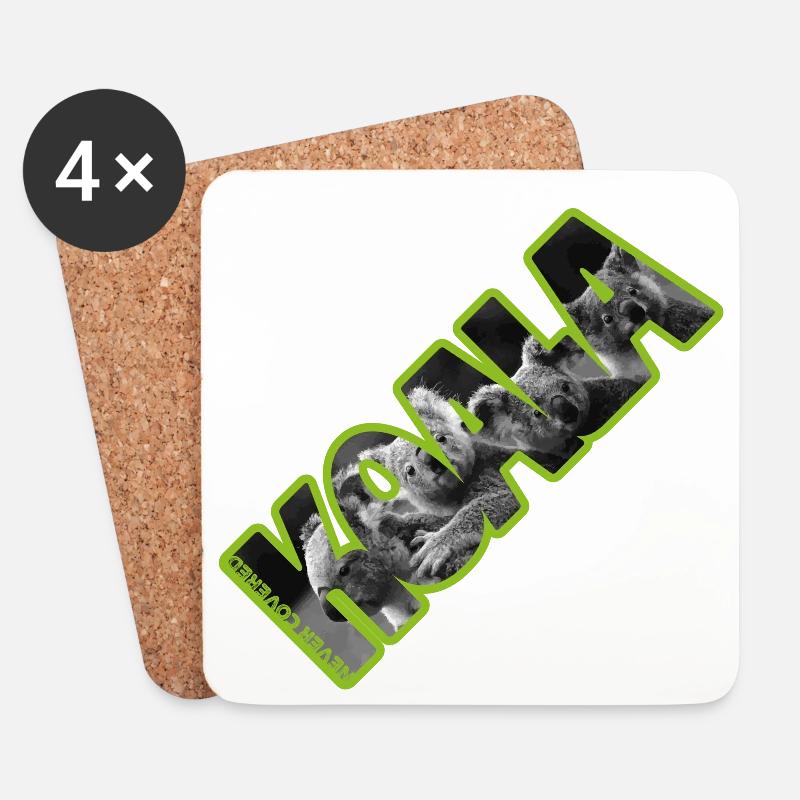Koala - Untersetzer (4er-Set) - Weiß