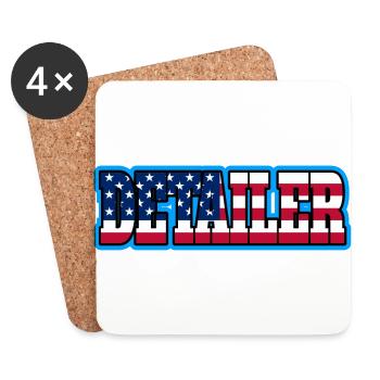 America Car Detailer Passionné de voiture Detailer - Dessous de verre (lot de 4) - blanc - Devant
