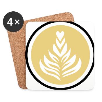 Coffee Barista Cafe - Coasters (set of 4) - white - Front