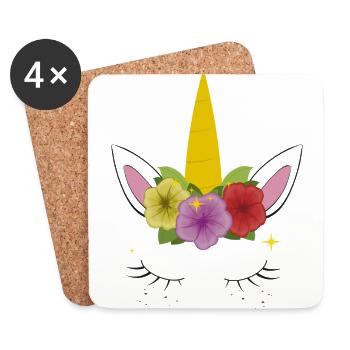 Unicorn Ears - Coasters (set of 4) - white - Front