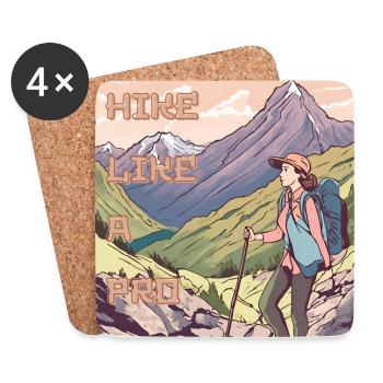 HIKE LIKE A PRO Wanderin Hiking - Untersetzer (4er-Set) - Weiß - Vorne