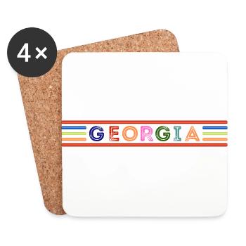 GEORGIA - Coasters (set of 4) - white - Front