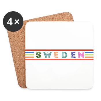 SWEDEN - Dessous de verre (lot de 4) - blanc - Devant