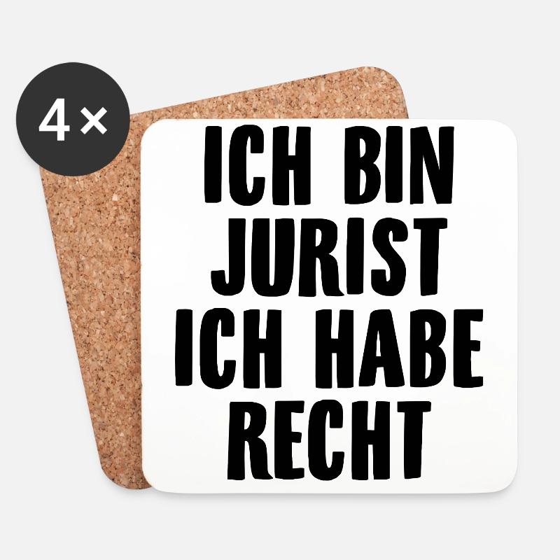 Juristen - Untersetzer (4er-Set) - Weiß