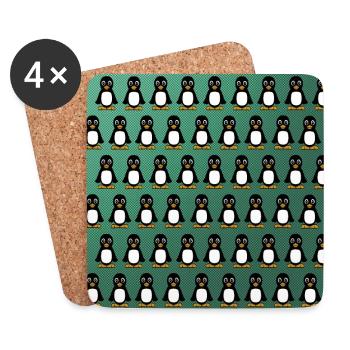 Le Pingouin - Dessous de verre (lot de 4) - blanc - Devant