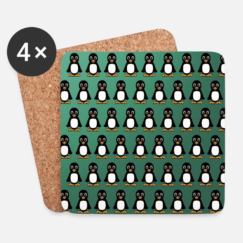 The Pinguin - Untersetzer (4er-Set) - Weiß