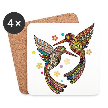 bird - Coasters (set of 4) - white - Front