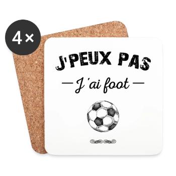 J'PEUX PAS J'AI FOOT WHITE - Dessous de verre (lot de 4) - blanc - Devant