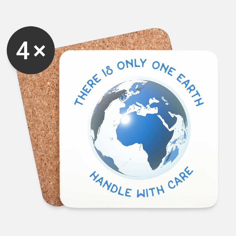 there is only one earth - Untersetzer (4er-Set) - Weiß