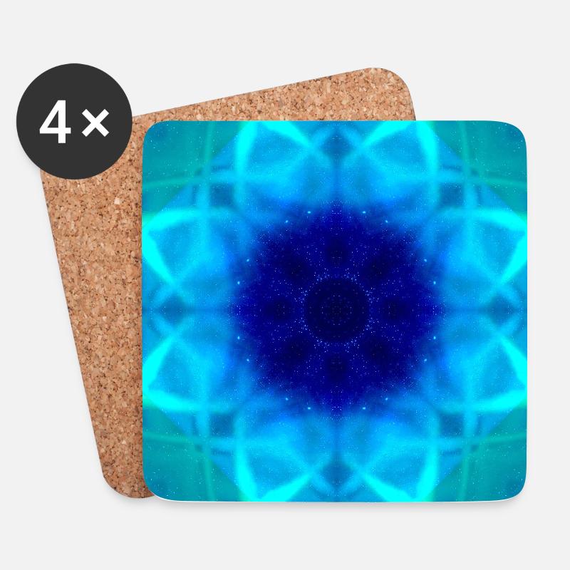 Aurora Borealis Kaleidoscope - Untersetzer (4er-Set) - Weiß