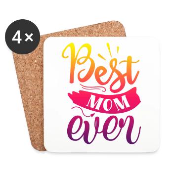 Best mom ever - Coasters (set of 4) - white - Front