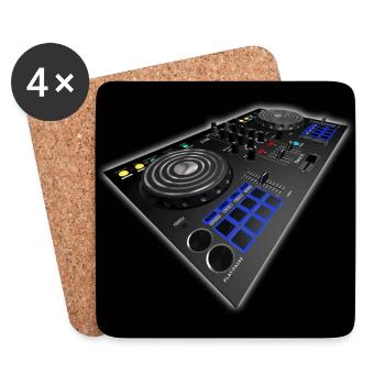 Platin DJ - Untersetzer (4er-Set) - Weiß - Vorne