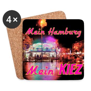 Mein Hamburg - Mein Kiez - Untersetzer (4er-Set) - Weiß - Vorne