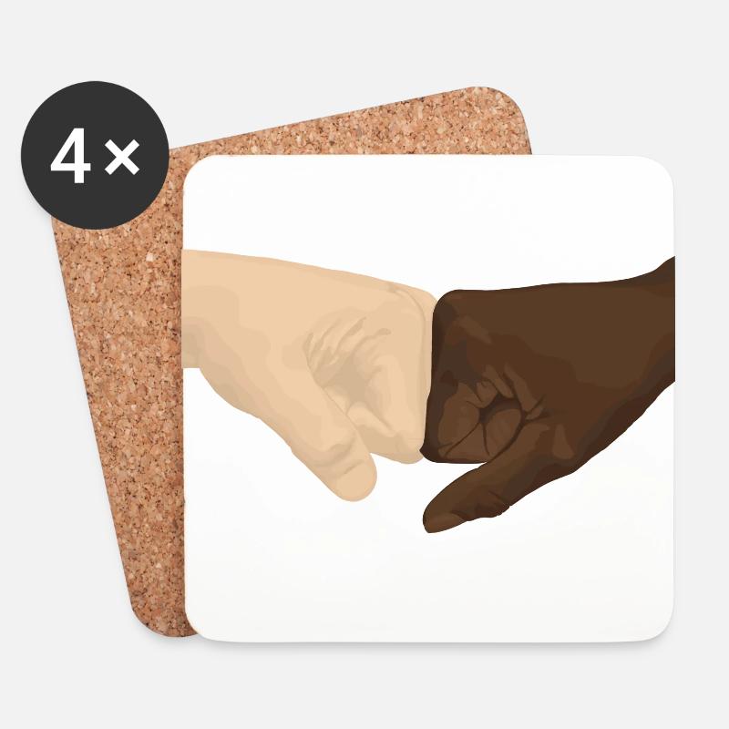 two hands - Coasters (set of 4) - white