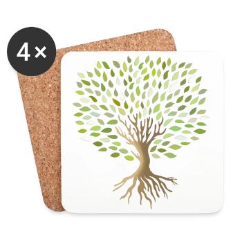 Tree - Coasters (set of 4) - white - Front